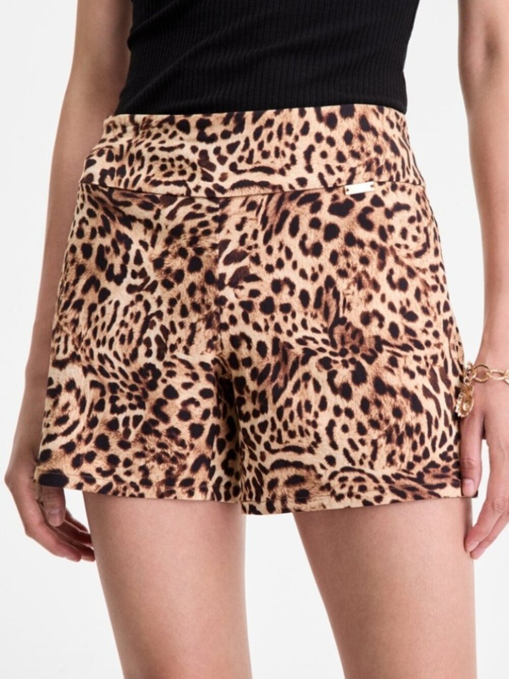 I.N.C Women's  Cheetah Print Mid-rise Shorts Size 12